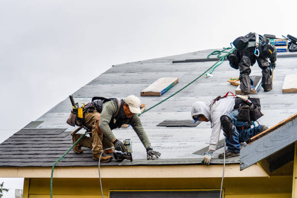 Professional Gutter Installation technician working in Stormville, NY